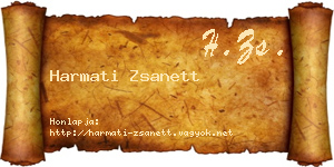 Harmati Zsanett névjegykártya